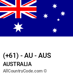 Australia Country and phone Codes : +61, AU, AUS