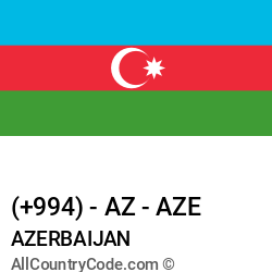 Azerbaijan Country and phone Codes : +994, AZ, AZE