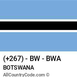 Botswana Country and phone Codes : +267, BW, BWA