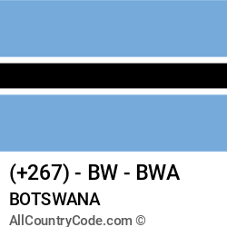 Botswana Country and phone Codes : +267, BW, BWA Botswana Country and phone Codes : +267, BW, BWA