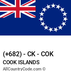 Cook Islands Country and phone Codes : +682, CK, COK Cook Islands Country and phone Codes : +682, CK, COK