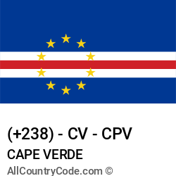 Cape Verde Country and phone Codes : +238, CV, CPV Cape Verde Country and phone Codes : +238, CV, CPV