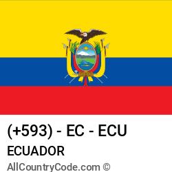 Ecuador Country and phone Codes : +593, EC, ECU Ecuador Country and phone Codes : +593, EC, ECU