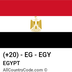Egypt Country and phone Codes : +20, EG, EGY Egypt Country and phone Codes : +20, EG, EGY