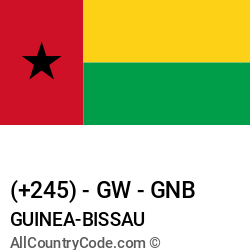 Guinea-Bissau Country and phone Codes : +245, GW, GNB Guinea-Bissau Country and phone Codes : +245, GW, GNB