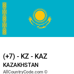 Kazakhstan Country and phone Codes : +7, KZ, KAZ Kazakhstan Country and phone Codes : +7, KZ, KAZ