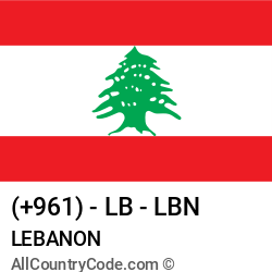 Lebanon Country and phone Codes : +961, LB, LBN Lebanon Country and phone Codes : +961, LB, LBN