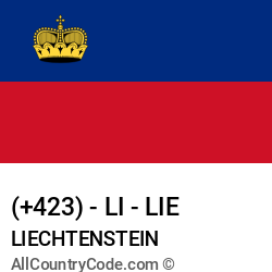 Liechtenstein Country and phone Codes : +423, LI, LIE Liechtenstein Country and phone Codes : +423, LI, LIE