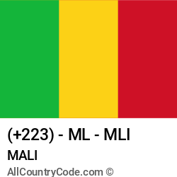 Mali Country and phone Codes : +223, ML, MLI