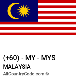 Malaysia Country and phone Codes : +60, MY, MYS Malaysia Country and phone Codes : +60, MY, MYS