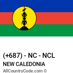 New Caledonia Country and phone Codes : +687, NC, NCL New Caledonia Country and phone Codes : +687, NC, NCL