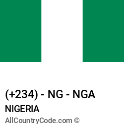 Nigeria Country and phone Codes : +234, NG, NGA Nigeria Country and phone Codes : +234, NG, NGA
