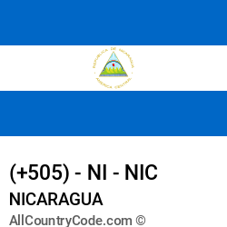Nicaragua Country and phone Codes : +505, NI, NIC Nicaragua Country and phone Codes : +505, NI, NIC