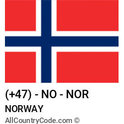 Norway Country and phone Codes : +47, NO, NOR Norway Country and phone Codes : +47, NO, NOR