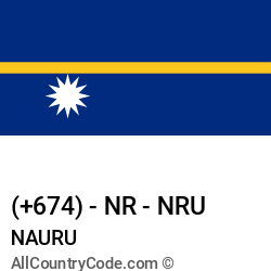 Nauru Country and phone Codes : +674, NR, NRU