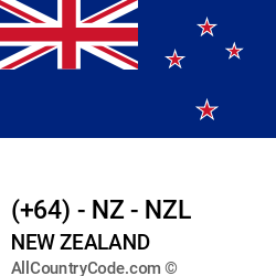 New Zealand Country and phone Codes : +64, NZ, NZL New Zealand Country and phone Codes : +64, NZ, NZL