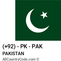 Pakistan Country and phone Codes : +92, PK, PAK Pakistan Country and phone Codes : +92, PK, PAK