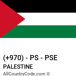 Palestine Country and phone Codes : +970, PS, PSE Palestine Country and phone Codes : +970, PS, PSE
