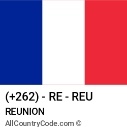 Reunion Country and phone Codes : +262, RE, REU Reunion Country and phone Codes : +262, RE, REU
