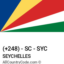 Seychelles Country and phone Codes : +248, SC, SYC Seychelles Country and phone Codes : +248, SC, SYC