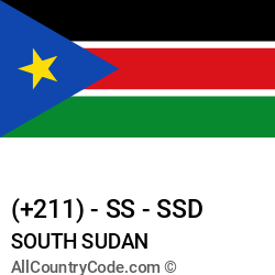 South Sudan Country and phone Codes : +211, SS, SSD South Sudan Country and phone Codes : +211, SS, SSD
