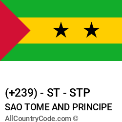 Sao Tome and Principe Country and phone Codes : +239, ST, STP Sao Tome and Principe Country and phone Codes : +239, ST, STP