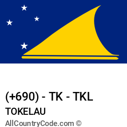 Tokelau Country and phone Codes : +690, TK, TKL
