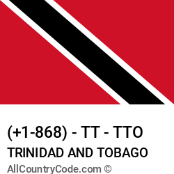 Trinidad and Tobago Country and phone Codes : +1-868, TT, TTO