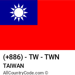 Taiwan Country and phone Codes : +886, TW, TWN Taiwan Country and phone Codes : +886, TW, TWN