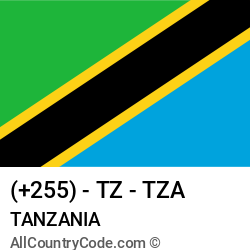 Tanzania Country and phone Codes : +255, TZ, TZA