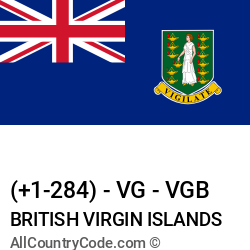 British Virgin Islands Country and phone Codes : +1-284, VG, VGB
