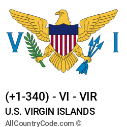 U.S. Virgin Islands Country and phone Codes : +1-340, VI, VIR U.S. Virgin Islands Country and phone Codes : +1-340, VI, VIR