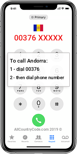 Andorra 376 Country Code AD AND Andorra 376 Country Code AD AND