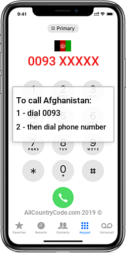 Afghanistan 93 Country Code AF AFG Afghanistan 93 Country Code AF AFG