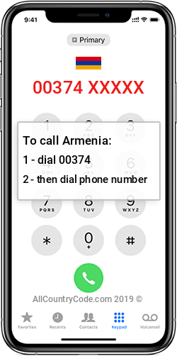 Armenia 374 Country Code AM ARM