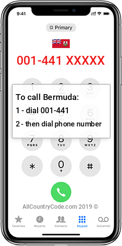 Bermuda 1-441 Country Code BM BMU