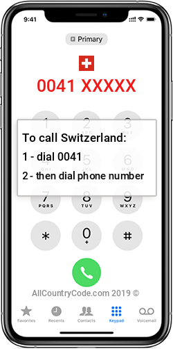 Switzerland 41 Country Code CH CHE