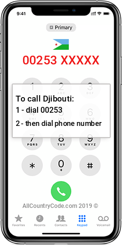 Djibouti 253 Country Code DJ DJI Djibouti 253 Country Code DJ DJI