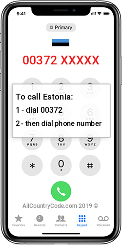 Estonia 372 Country Code EE EST Estonia 372 Country Code EE EST