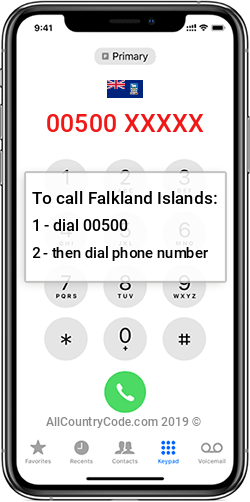 Falkland Islands 500 Country Code FK FLK