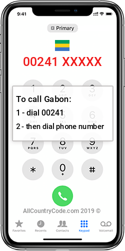 Gabon 241 Country Code GA GAB Gabon 241 Country Code GA GAB