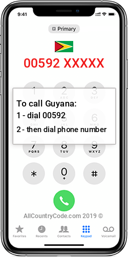 Guyana 592 Country Code GY GUY Guyana 592 Country Code GY GUY