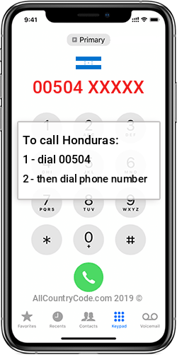 Honduras 504 Country Code HN HND Honduras 504 Country Code HN HND
