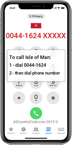 Isle of Man 44-1624 Country Code IM IMN