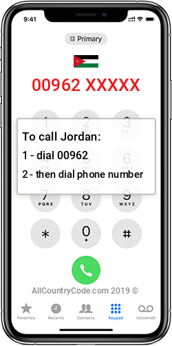 Jordan 962 Country Code JO JOR Jordan 962 Country Code JO JOR