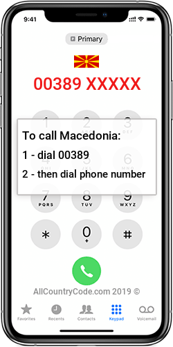 Macedonia 389 Country Code MK MKD Macedonia 389 Country Code MK MKD