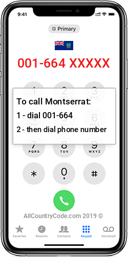 Montserrat 1-664 Country Code MS MSR Montserrat 1-664 Country Code MS MSR