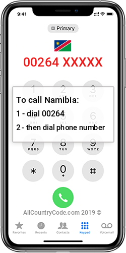 Namibia 264 Country Code NA NAM