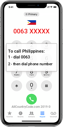 Philippines 63 Country Code PH PHL Philippines 63 Country Code PH PHL