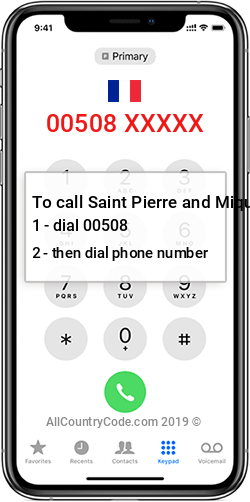 Saint Pierre and Miquelon 508 Country Code PM SPM